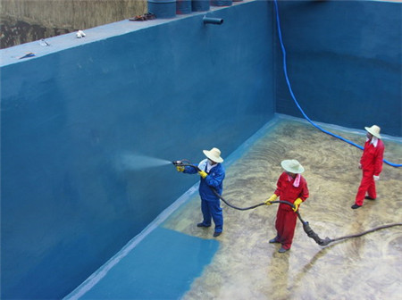 聚脲喷涂可用于游泳池、污水池防水防漏